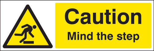 Mind The Step Floor Graphic 300X100mm - Safety Sign Mind The Step Floor Graphic 300X100mm - Safety Sign