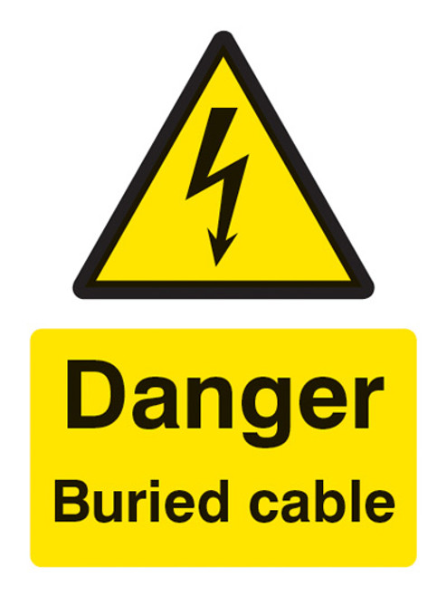 Danger buried cable - Safety Sign