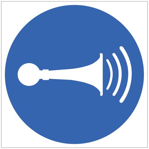 Sound horn symbol - Safety Sign