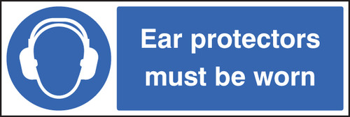 Ear protectors must be worn - Safety Sign