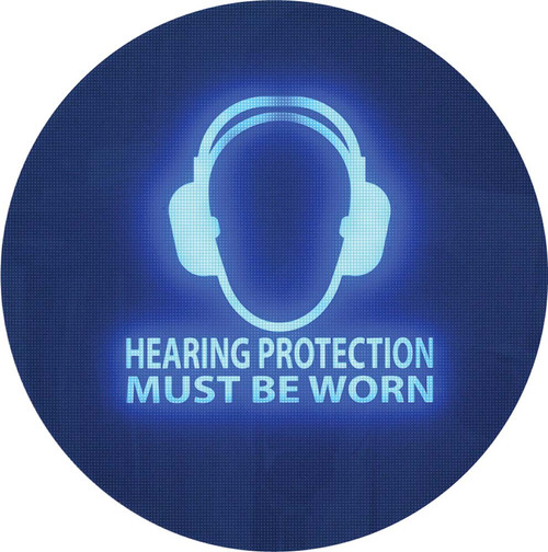 Noise activated sign - Hearing protection must be worn - Safety Sign