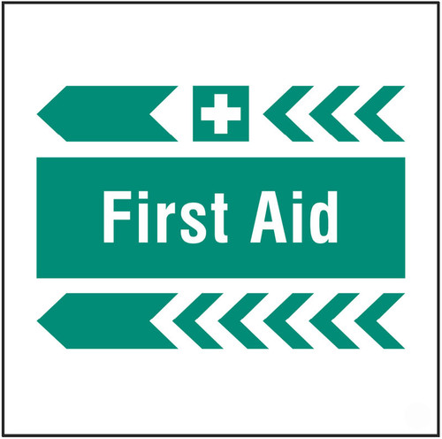 First aid, arrow left site saver sign 400x400mm - Safety Sign First aid, arrow left site saver sign 400x400mm - Safety Sign