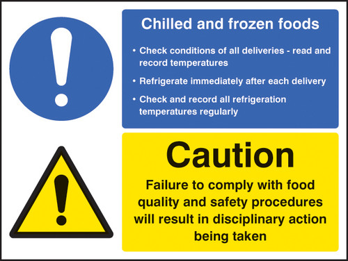 Chilled And Frozen Foods - Safety Sign