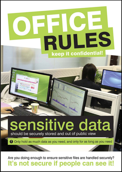 Data security poster - Office rules - 420x594mm synthetic paper - Safety Sign Data security poster - Office rules - 420x594mm synthetic paper - Safety Sign
