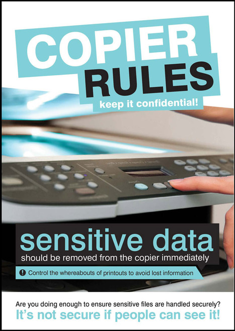 Data security poster - Copier rules - 420x594mm synthetic paper - Safety Sign Data security poster - Copier rules - 420x594mm synthetic paper - Safety Sign