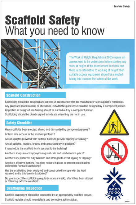 Scaffold safety poster - Safety Sign Scaffold safety poster - Safety Sign