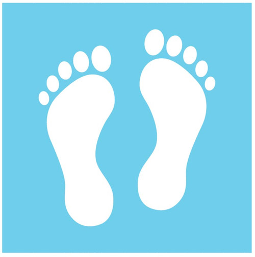Footprints (blue) - floor graphic 200x200mm Footprints (blue) - floor graphic 200x200mm