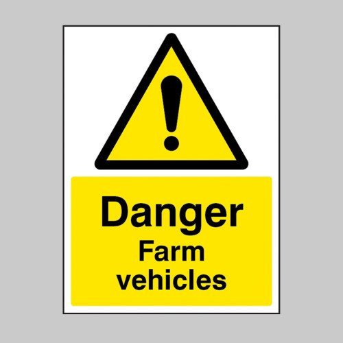 Danger Farm vehicles - Safety Sign