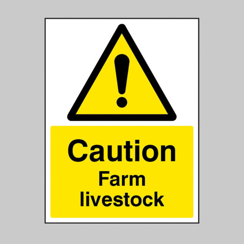 Caution Farm livestock - Safety Sign