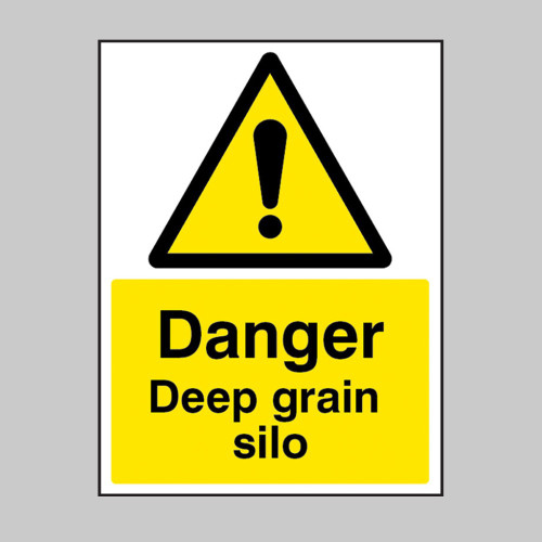 Danger Deep grain silo - Safety Sign
