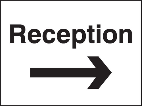 Reception Arrow Right - Safety Sign Reception Arrow Right - Safety Sign