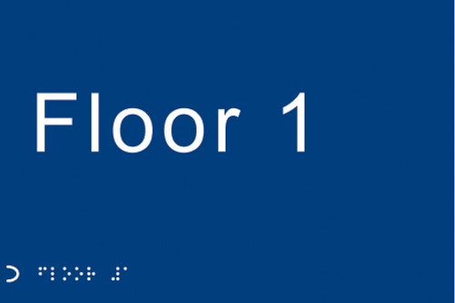 Braille - Floor 1 - Safety Sign Braille - Floor 1 - Safety Sign