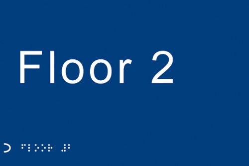 Braille - Floor 2 - Safety Sign Braille - Floor 2 - Safety Sign