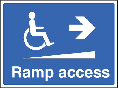Ramp access right - Safety Sign Ramp access right - Safety Sign