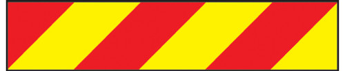 Vehicle hazard panel 700 x 140mm reflective magnetic Right Slashes - Safety Sign