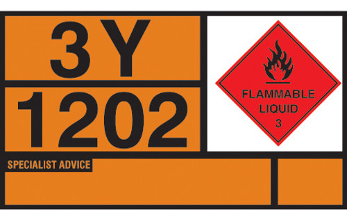 Hazchem placard - diesel/gas oil alum - Safety Sign Hazchem placard - diesel/gas oil alum - Safety Sign