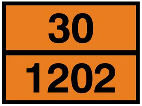 Hazchem ADR plate - kerosene - embossed stainless steel 400x300mm - Safety Sign Hazchem ADR plate - kerosene - embossed stainless steel 400x300mm - Safety Sign