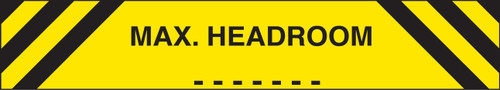 Max headroom 1200x150mm reflective aluminium - Safety Sign