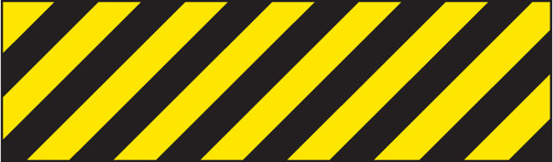 Hazard marker 600x150mm reflective aluminium left hand - Safety Sign