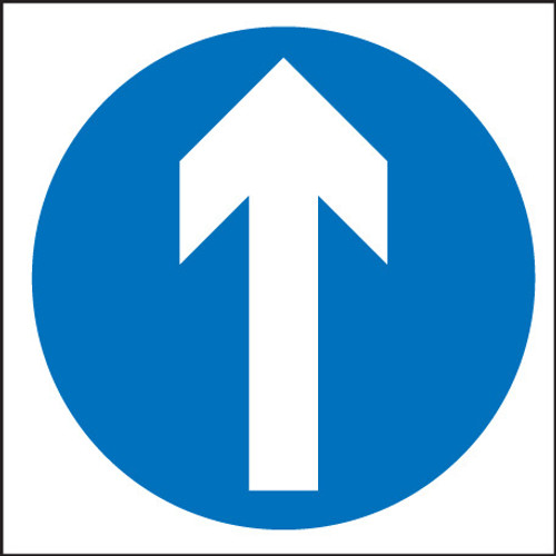 Straight Ahead Only - Safety Sign
