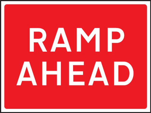 Ramp ahead 1050x750mm Class RA1 zintec - Safety Sign Ramp ahead 1050x750mm Class RA1 zintec - Safety Sign
