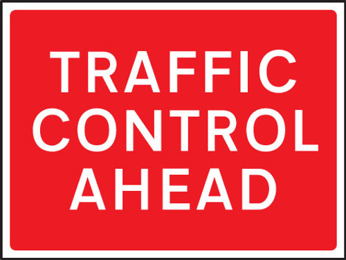 Traffic control ahead 600x450mm Class RA1 zintec - Safety Sign Traffic control ahead 600x450mm Class RA1 zintec - Safety Sign