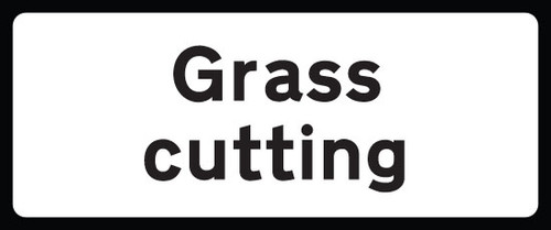 Grass Cutting Supp Plate 850X355 Class Ra1 Zintec - Safety Sign Grass Cutting Supp Plate 850X355 Class Ra1 Zintec - Safety Sign