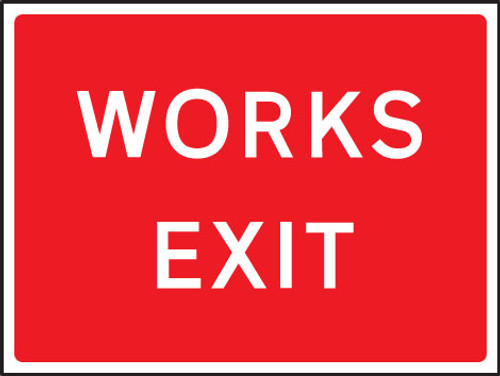 Works exit 600x450mm Class RA1 zintec - Safety Sign Works exit 600x450mm Class RA1 zintec - Safety Sign