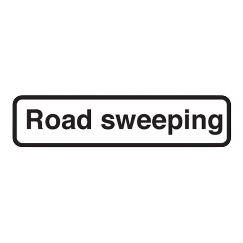 Road Sweeping Fold Up Supplementary Text - Safety Sign
