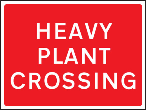 Heavy plant crossing 600x450mm Class RA1 zintec - Safety Sign Heavy plant crossing 600x450mm Class RA1 zintec - Safety Sign