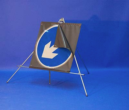 Keep Left/Right Reversible Arrow Reflective Fold Up Sign 750mm Diameter Circle - Safety Sign Keep Left/Right Reversible Arrow Reflective Fold Up Sign 750mm Diameter Circle - Safety Sign