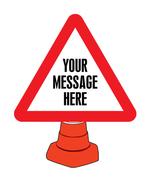 Create Your Own Reflective Cone Sign 750mm tri - Safety Sign Create Your Own Reflective Cone Sign 750mm tri - Safety Sign