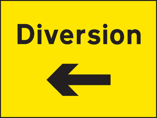 Diversion left arrow - Safety Sign Diversion left arrow - Safety Sign