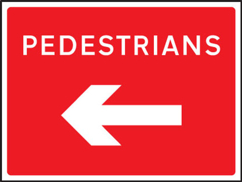 Pedestrians arrow left/right fold up 600x450mm sign - Safety Sign Pedestrians arrow left/right fold up 600x450mm sign - Safety Sign