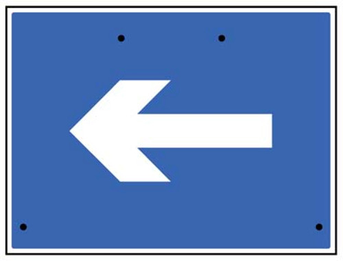 One way arrow only, 600x450mm Re-Flex Sign (3mm reflective polypropylene) - Safety Sign