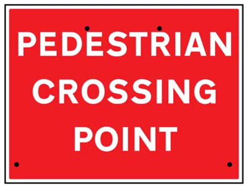 Pedestrian crossing point, 600x450mm Re-Flex Sign (3mm reflective polypropylene) - Safety Sign Pedestrian crossing point, 600x450mm Re-Flex Sign (3mm reflective polypropylene) - Safety Sign