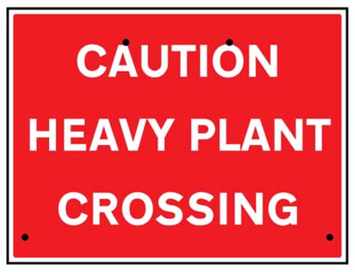 Caution heavy plant crossing, 600x450mm Re-Flex Sign (3mm reflective polypropylene) - Safety Sign