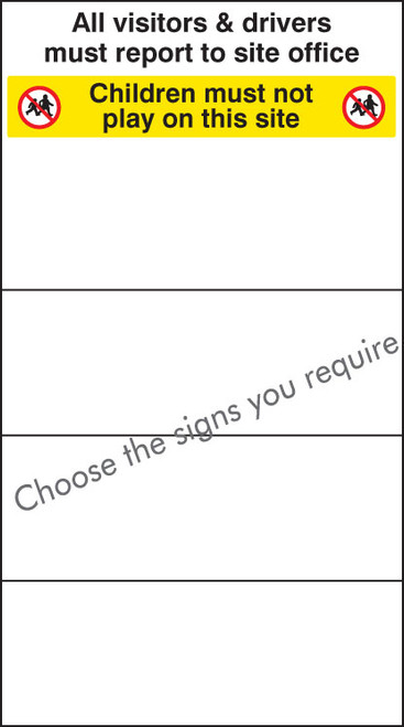 Site safety board 600x1000mm c/w select signs - Safety Sign Site safety board 600x1000mm c/w select signs - Safety Sign
