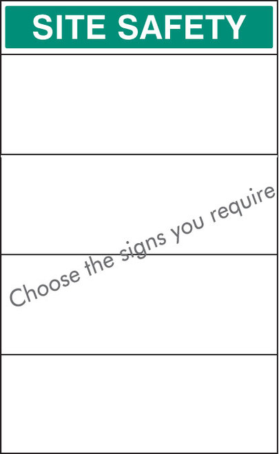 Site safety board 600x900mm c/w select signs - Safety Sign Site safety board 600x900mm c/w select signs - Safety Sign