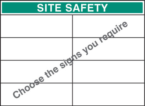 Standard bespoke site safety board 900x1200mm - Safety Sign