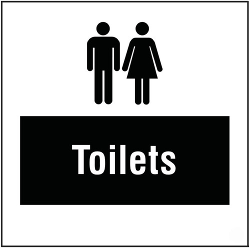 Toilets, site saver sign 400x400mm - Safety Sign Toilets, site saver sign 400x400mm - Safety Sign