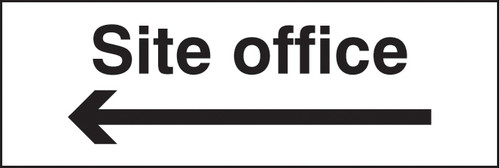 Site office arrow left - Safety Sign