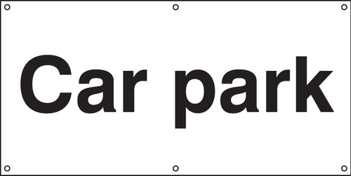 Car park banner c/w eyelets Car park banner c/w eyelets