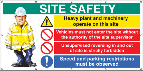 Site Safety banner (as 6415) c/w eyelets Site Safety banner (as 6415) c/w eyelets