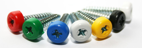 Poly top screws red (pack 12) - Safety Sign