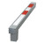 COMMANDER-PLUS B Flush Fitting Drop Down Post - 70 x70mm - 1,000mm H - Sub-Surface Fixing - Galvanised + Powder Coated Red/White