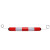 TRAFFIC-LINE Guide Post - Suspended - Red/White Reflective Complete with Fixing Kit