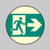 Emergency Exit Right Photoluminescent Anti-slip Adhesive Floor Marker