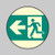 Emergency Exit Left On Photoluminescent Anti-slip Adhesive Floor Marker