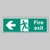 Fire Exit Left Floor Graphic 600x200mm (external Grade)